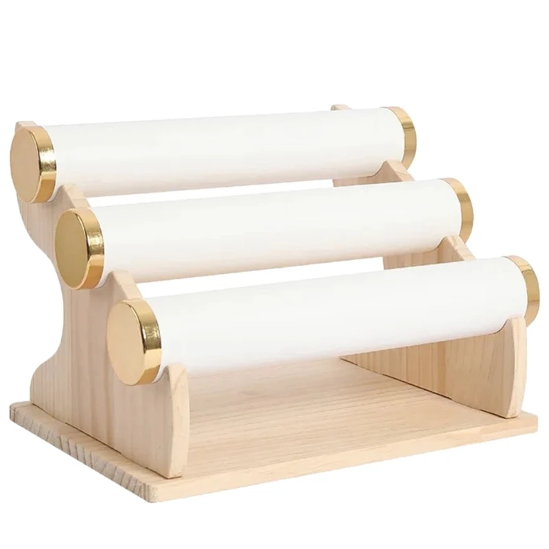 Элегантные органайзеры для браслетов прочный деревянный плюшевый держатель