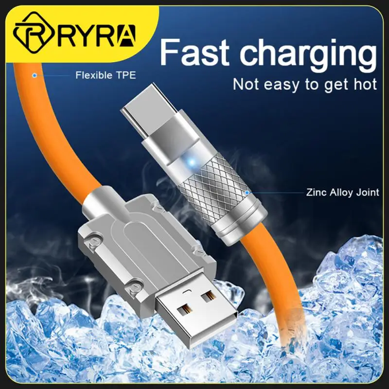 Сверхбыстрозаряжающий USB-кабель RYRA 120 Вт 6 А кабель Type-C для Huawei P40 P30 Mate 40 быстрой