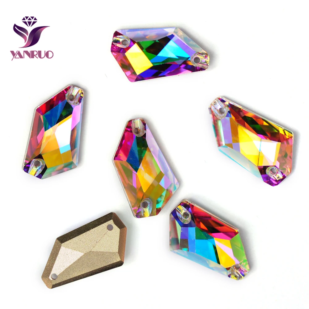 YANRUO 3267 De-Art Crystal AB Пришивные Кристаллы Стразы рукоделие Стразы для шитья одежды