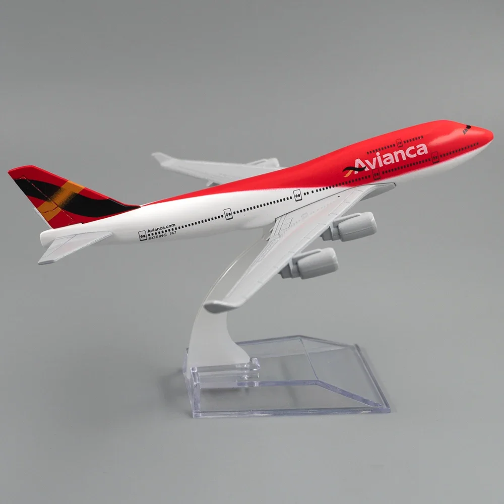 Фото Масштаб 1/400, самолет из сплава Boeing 747 Colombia Avianca Airlines, 16 см, самолет из сплава B747, модель игрушки, детская подарочная коллекция №1