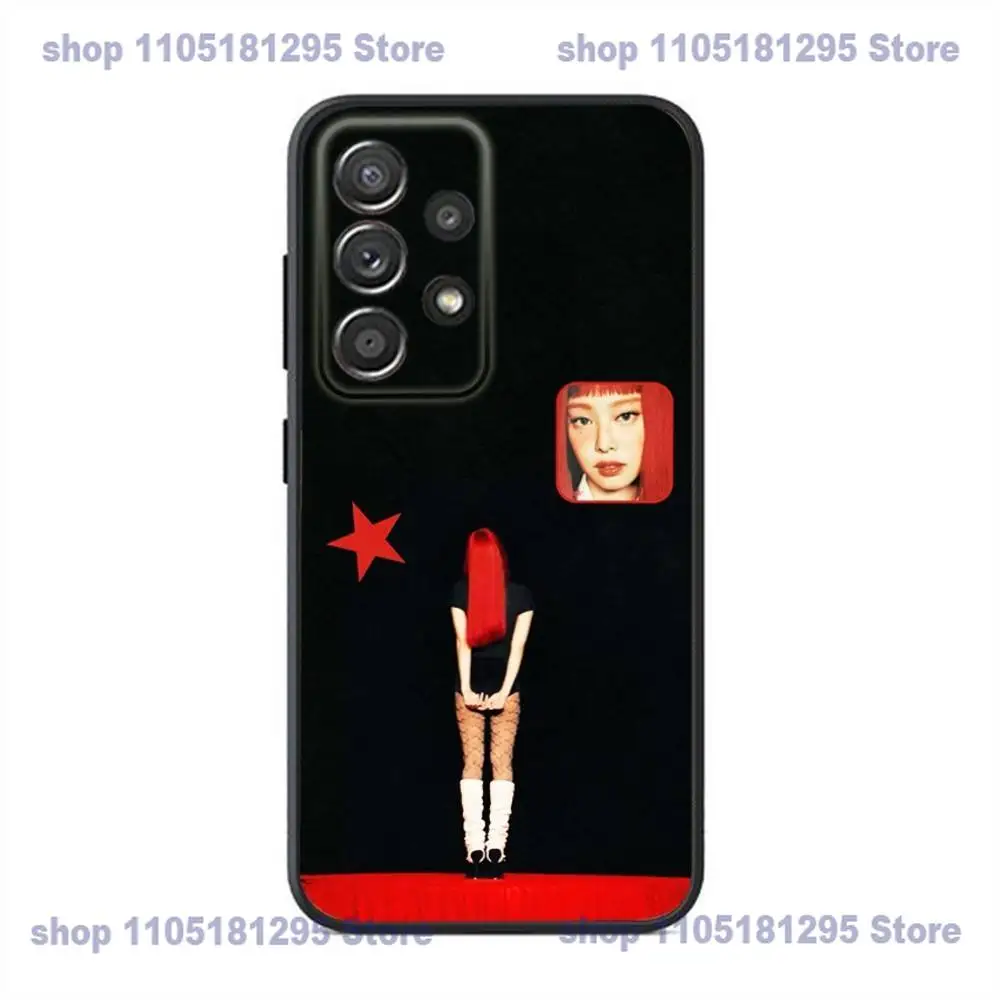 Черный мягкий силиконовый чехол для телефона Samsung S24,21,22,23,30,Ultra,20,Plus,Note,10,9,J-JENNIE Singer (art.: 3920da6d682da) - 3920da6d682da