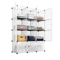 storage shelf 4 layers 12 cube 35 x 35 x 35 cube storage cabinet with door for study room bedroom bookcase toy organizer