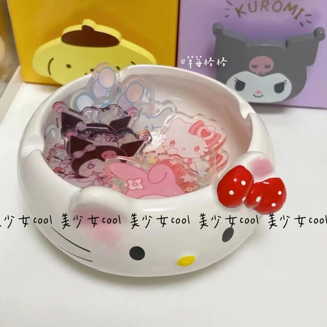 

Cartoon Sanrio Hello Kitty Pink Ashtray Personalized Creative Ceramic Ashtray Gift Housewear & Furnishings