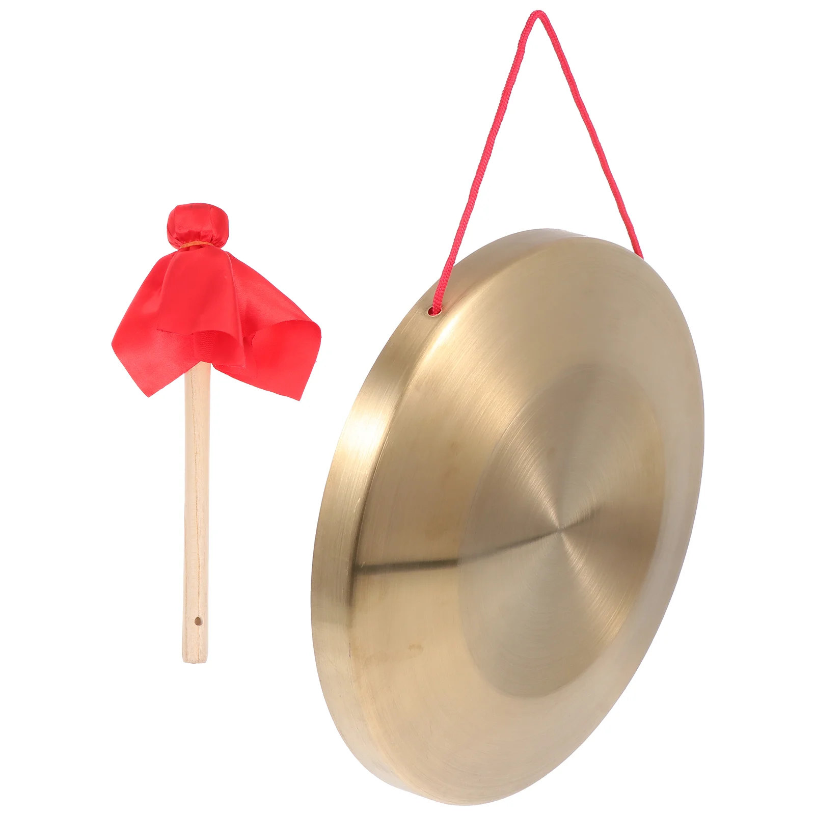 

Vaguelly Kids Outdoor Cymbal Set Brass Instruments Gong Round Playing Hammer Desktop Chime