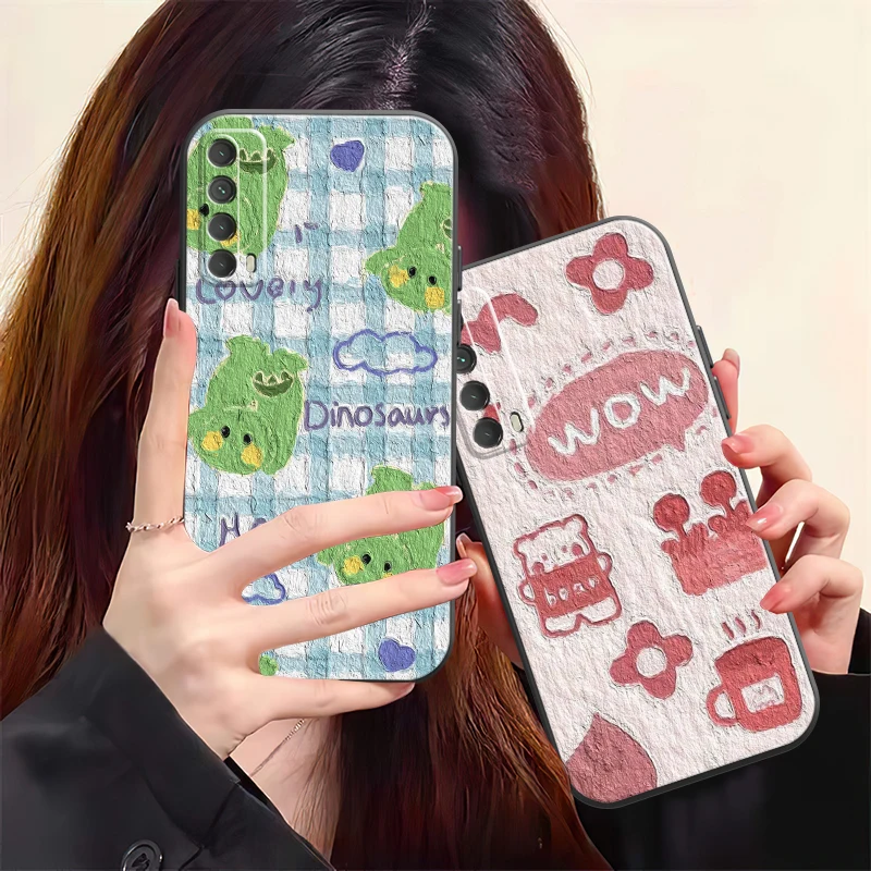

Oil Painting Cartoon Phone Case For Huawei Honor 10 V10 10i 10 Lite 20 V20 20i 20 Lite 30S 30 Lite Pro Coque Carcasa Black