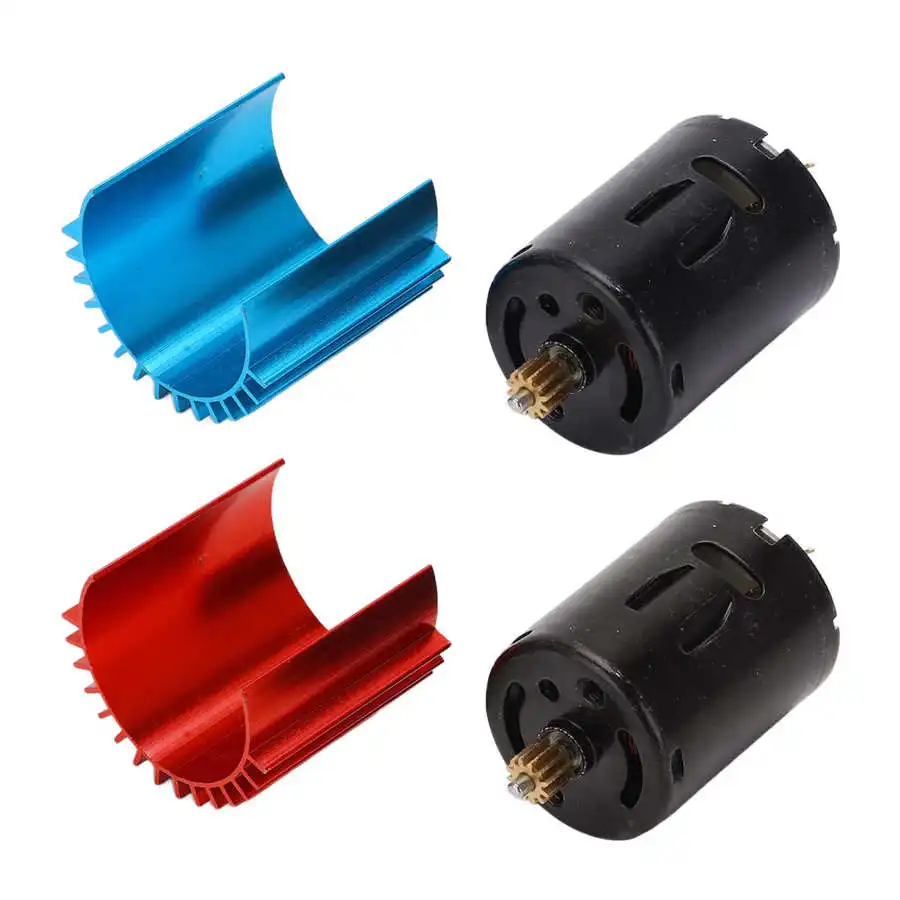 52000 Rpm High Speed Metal 370 Motor RC Car Upgrade Parts Accessories for WPL D12(Red /Blue) |