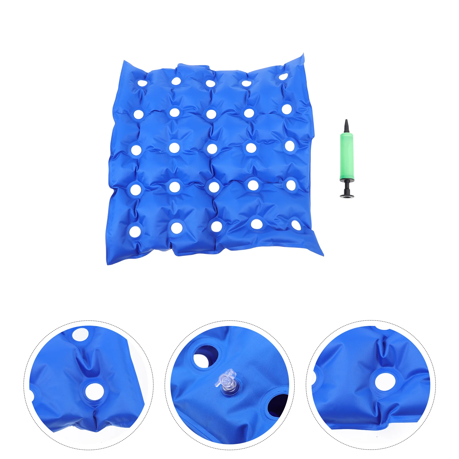 

Cushion Portable Chair Air Cushion Cushion for Airplane Car Office Pad ( Blue )