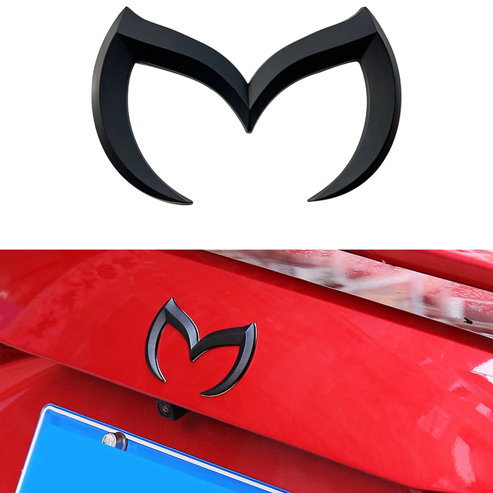 

Значок с логотипом Red Evil M, наклейка для Mazda, все модели автомобиля, задняя наклейка, табличка с логотипом, декоративные аксессуары