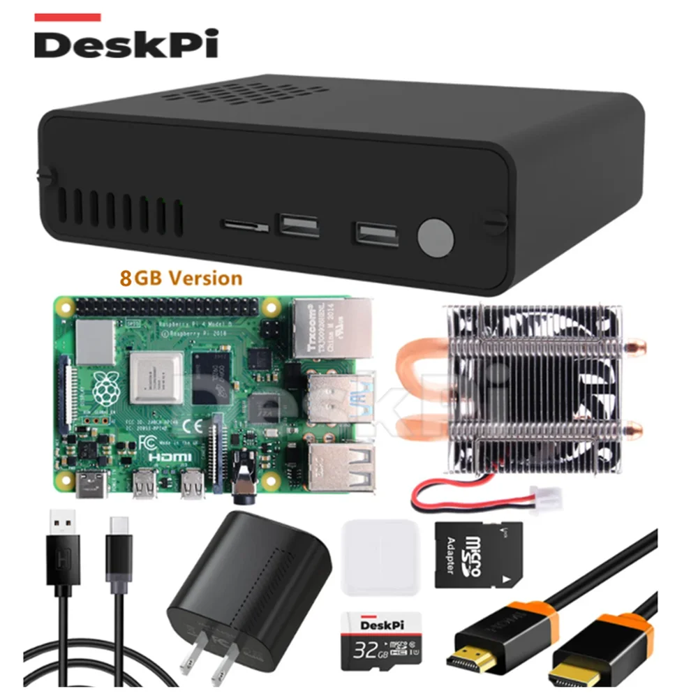 DeskPi Pro Set-top Box with Raspberry Pi 4 4GB/8GB Ultimate Kit