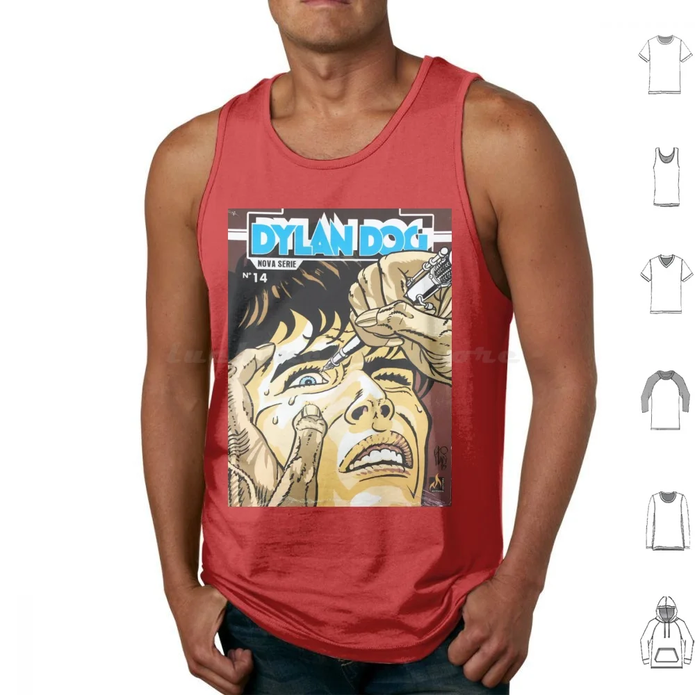 

Dylan Dog 3 Tank Tops Vest Sleeveless Dog Dylan Dog Bob Dylan Horror Dylan Vintage Cute Comics London Movie Music Animal