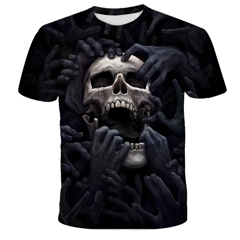 

Boys Flame Skull Knight 3D Printed T Shirt Fashion Halloween Clothes Kids Boy Short Sleeve Children Clothing Tops 4-14 Years Old