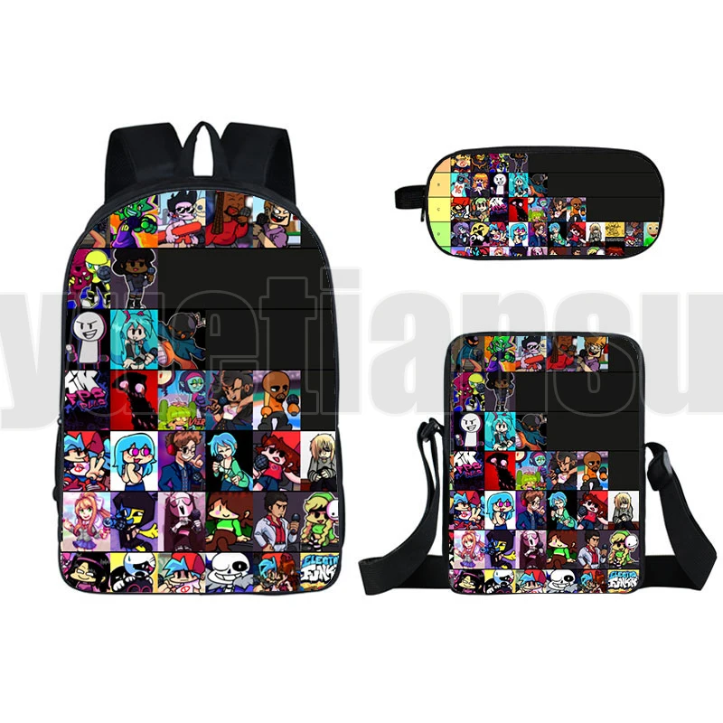 

Милый ежедневный рюкзак Funkin «пятница ночь», популярный игровой чехол для карандашей, наплечная сумка 16 дюймов, аниме 3D сумка для книг, школь...