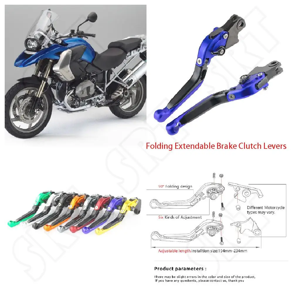 

Fits for BMW R1200GS ADV GS R1200 Adventure 2004-2013 Motorcycle Adjustable Folding Extendable Brake Clutch Levers Kits