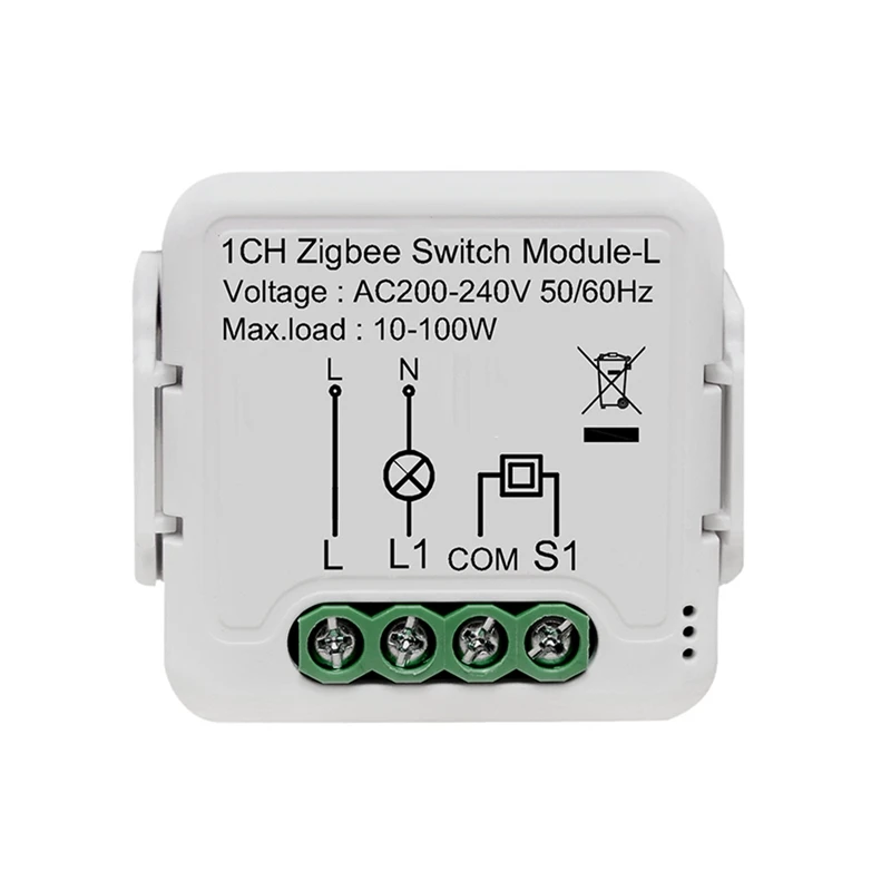 

Tuya Zigbee 3.0 Smart Light Switch Module No Neutral Wire Required Works With For Alexa Google Home