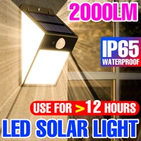 20w led solar lights outdoor wall lamp ip65 waterproof spotlights pir motion sensor solar lamp for exterior garden decoration
