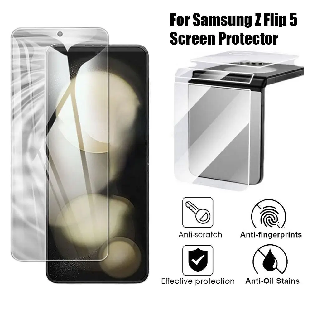 

Hydrogel Film For Samsung Galaxy Z Flip 5 5G 9H HD Clear Frosted Full Body Screen Protector Anti Scratch Soft TPU Film C3I2