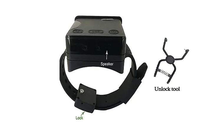 GPS-трекер Megastek Ankle с браслетным ремнем сигнализация включения и выключения для