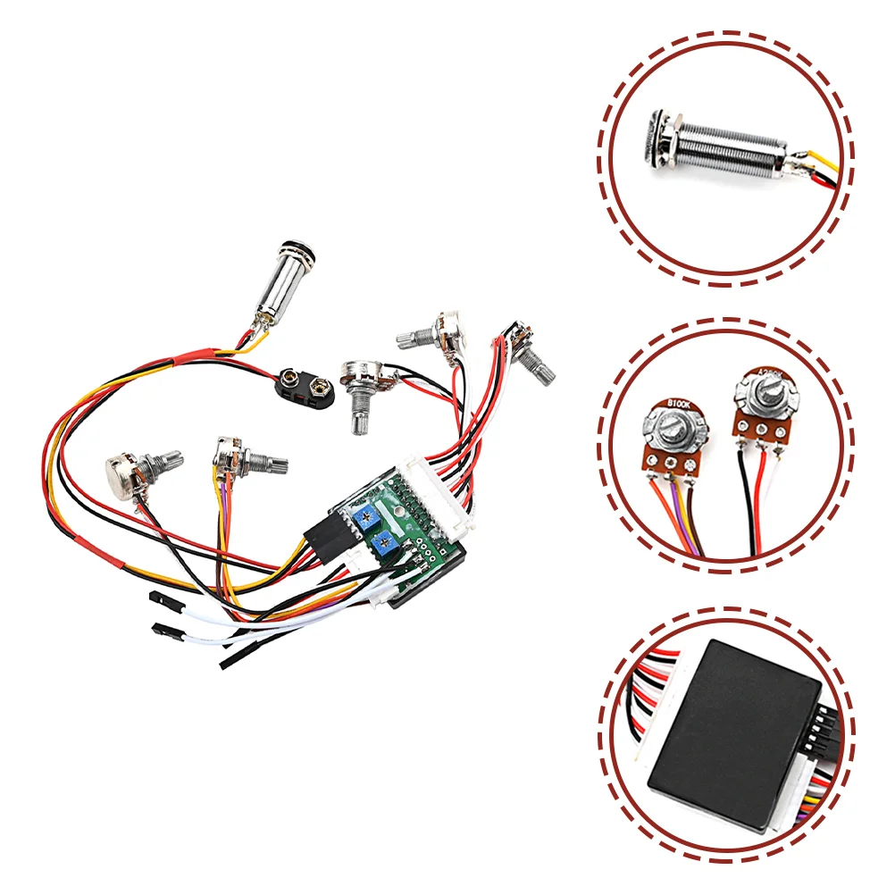 

1 Set Guitar Circuit Wiring Professional Replacement EQ Equalizer 3-Band EQ Preamp 3-Band Preamp Circuit for Bass