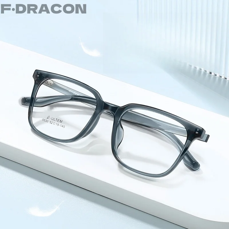 F · DRACON TR мужская оправа для очков ультратонкая новая квадратная большая с