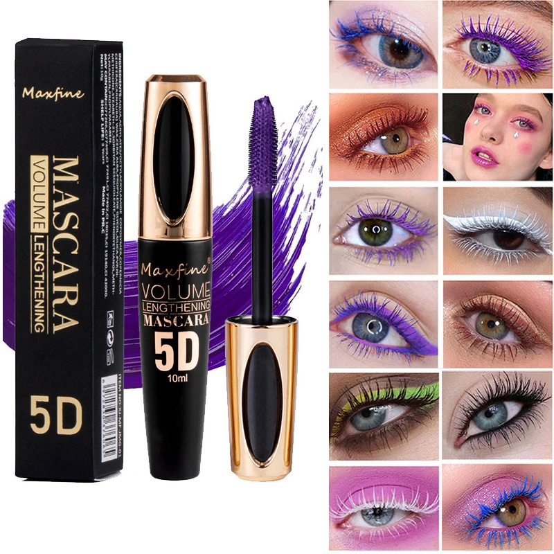 

5D Color Mascara Eyelash Mask 5 Color Lengthening Lashes Waterproof and Long-lasting Without Smudging Mascara Extra Volume