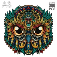 unique wooden animal jigsaw owl puzzles for adults kids birthday gifts home decor children family games toys wooden puzzles