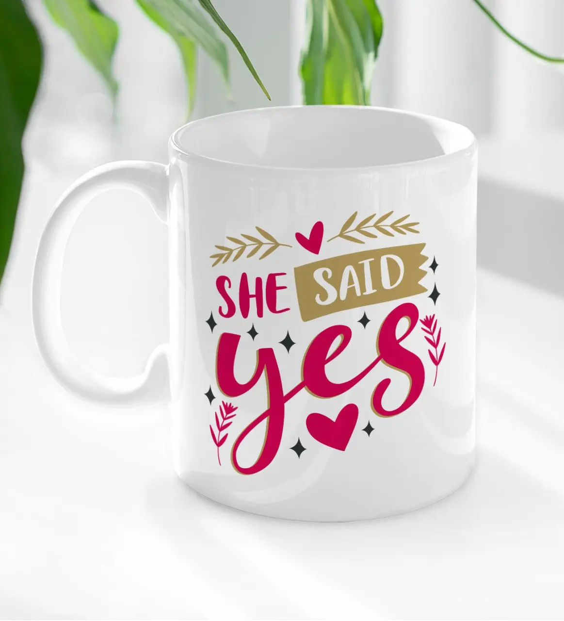 

BK подарок She Said Yes дизайнерская белая кружка