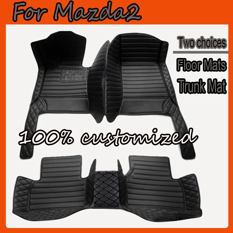 Автомобильные коврики для Mazda2 Mazda 2 Demio Toyota Yaris R DJ DL 2015 ~ 2022 Кожаные Ковры Детали