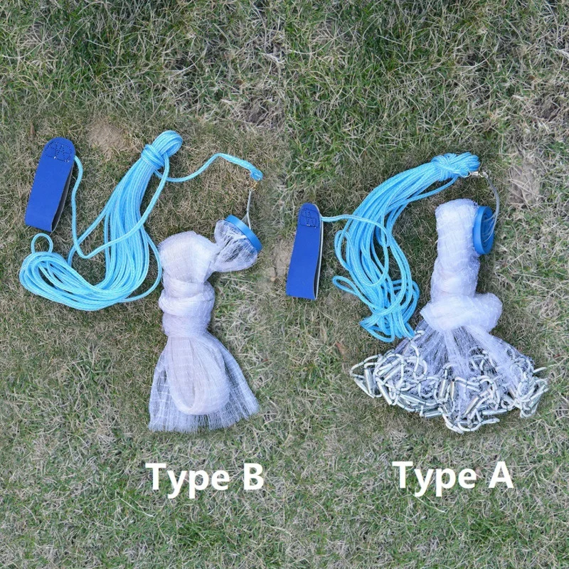 Cast Nets With Sinker Or Without 2.4M-7.2M Fishing Trap Hand Throw Net Nylon American Style Catch | Спорт и развлечения