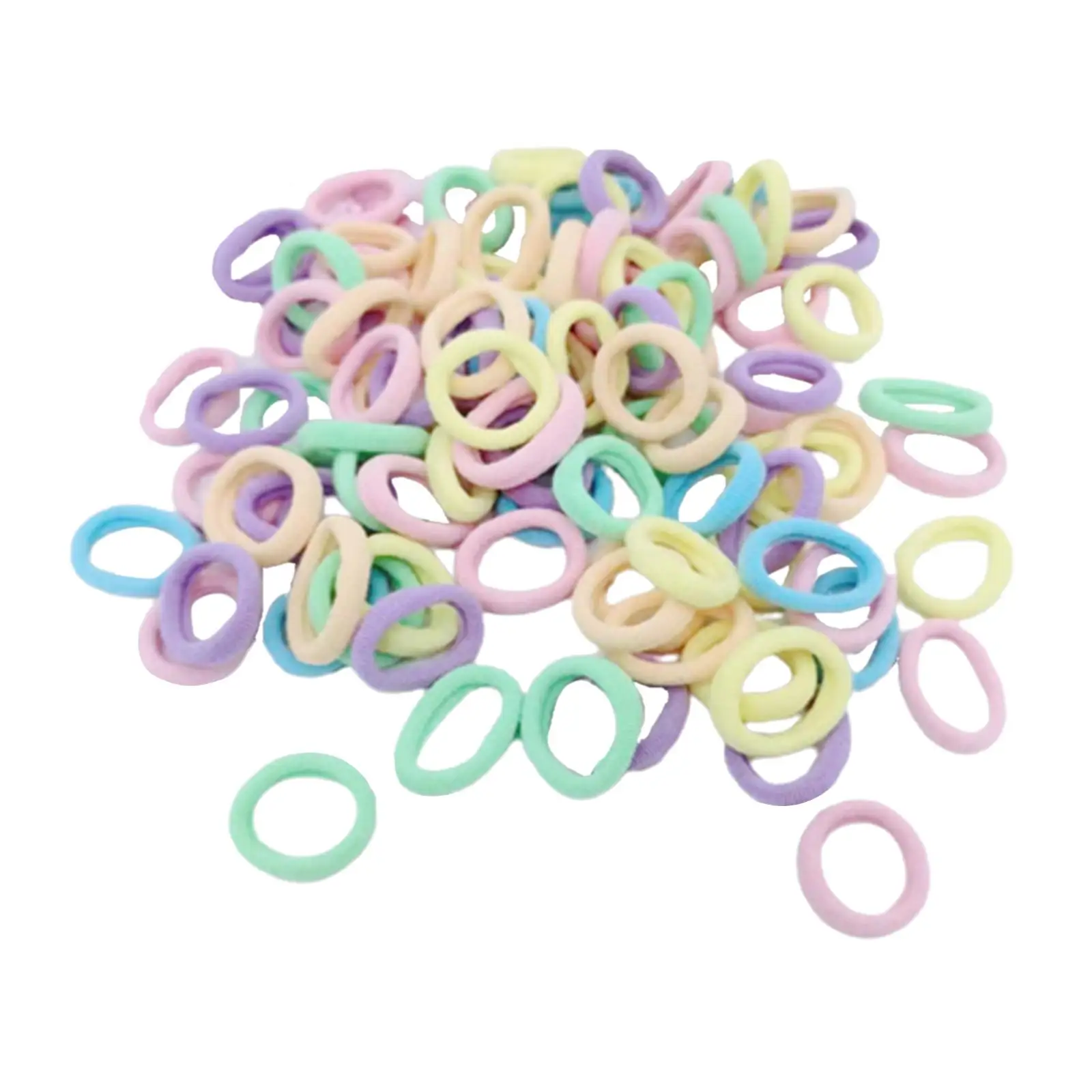 

100 шт., держатели для конского хвоста, не поврежденные волосы для укладки, женские резинки для волос, эластичные резинки для волос для малень...