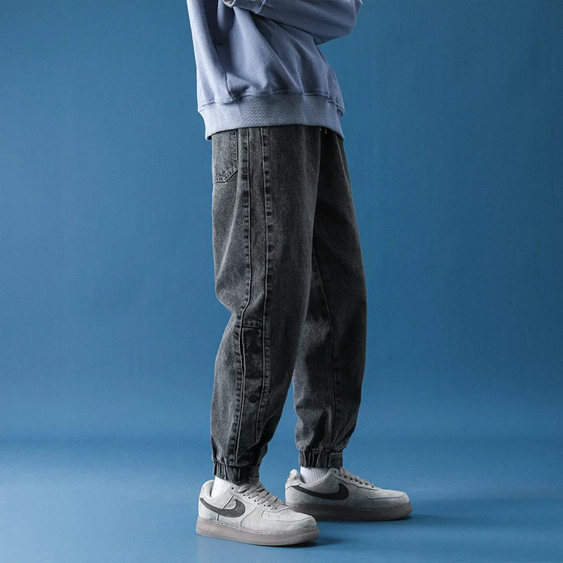 Men's Jeans Loose Straight Leg Wide-leg Korean Style Trendy Harem Pants Thin Casual Trousers Fashion Streetwear штаны мужские
