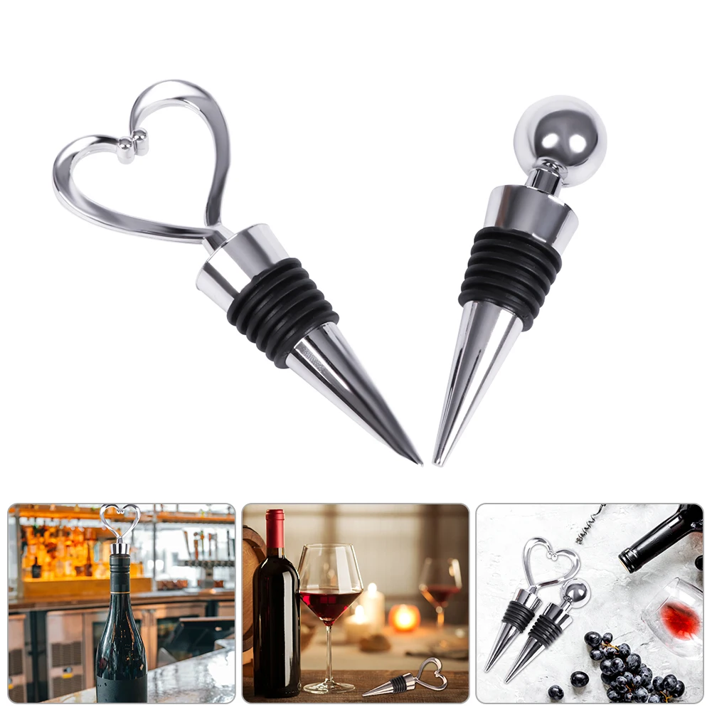 

1 Pcs Wine Bottle Stopper Heart Ball Shaped Wine Champagne Wine Bottle Stopper Wedding Gifts Bottle Cover Kitchen Accessories