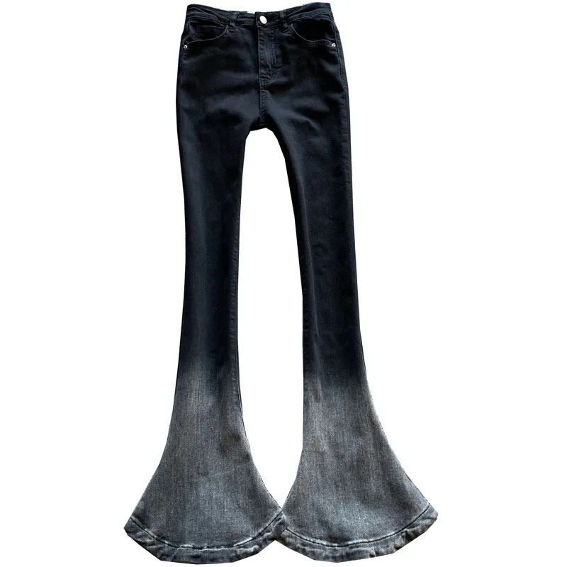 Women's Flared Jeans hight Waist Denim Pants  Skinny Y2k vintage   jeans female Trousers