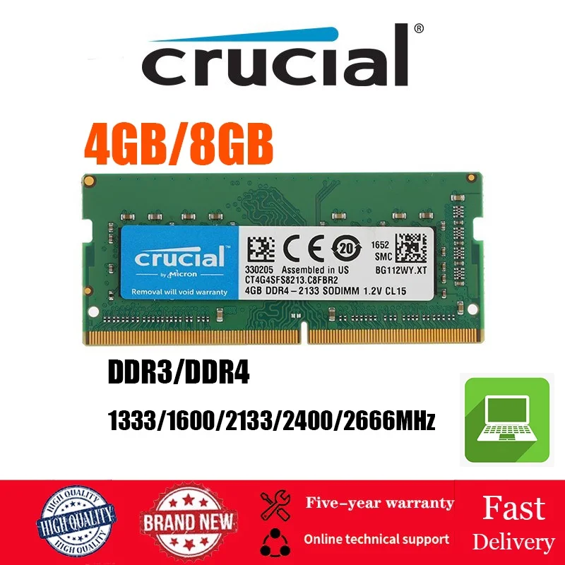 

4GB 8GB 16GB DDR4 DDR3 Notebook RAM DDR4 2400Mhz 2666MHz 2133MHz 1.2V DDR3 1600 1333 MHZ 1.5V 204Pin 260Pin SODIMM Laptop Memory