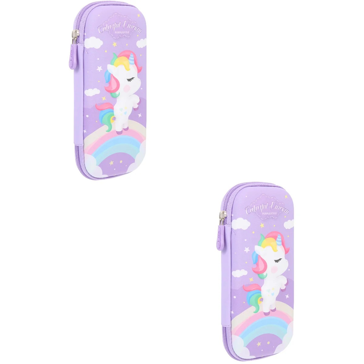 

2pcs Bag Large Capacity Case Cartoon Pattern Pen Bag Zipper Design Case