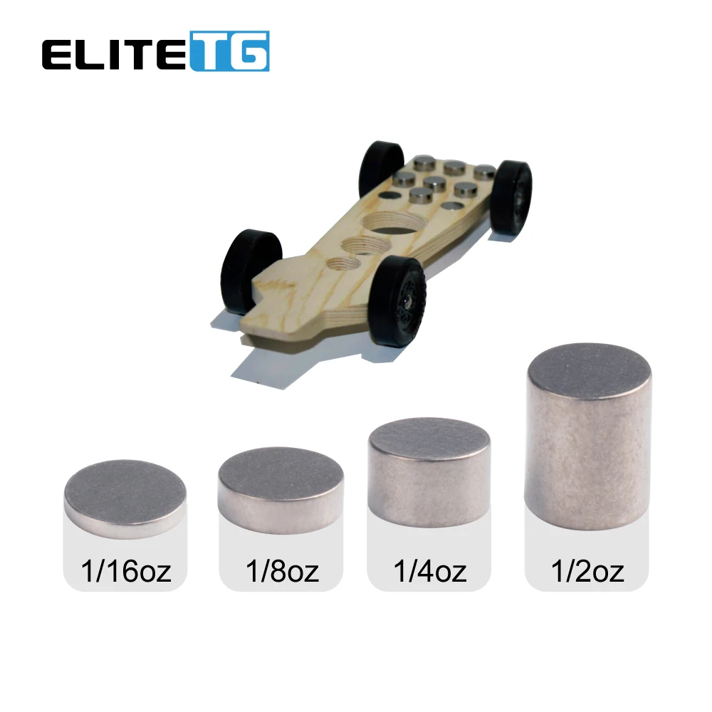 Elite TG  10PCS Tungsten Weight tungsten block Pinewood Derby Car Tungsten Weight 10-Pack