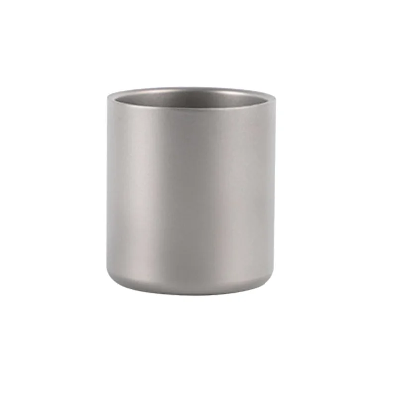 Титановая чашка для воды с двойными стенками 450 мл кружка кофе чая домашнего