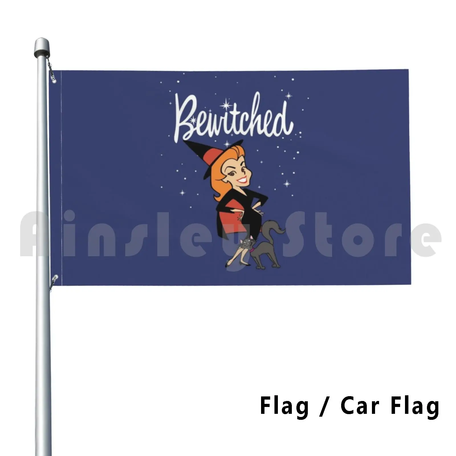 Bewitched Shirt , Poster , Outdoor Decor Flag Car Flag Bewitched Tv Samantha Endora Darrin Darren
