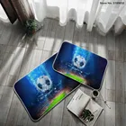 Футбольная печатная ванная комната, кухонный коврик, спортивные противоскользящие Домашние коврики для дверей, баскетбольная бейсбольная печать, лестничный коврик фланелевый коврик