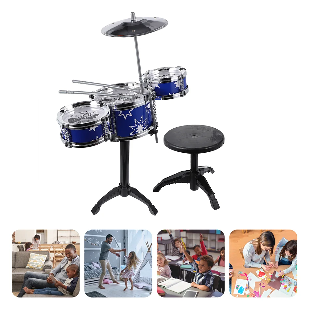 

Барабанный набор, игрушки для младенцев, музыкальный пазл, подарок для малышей, раннее развитие, джаз, АБС, дошкольные барабаны