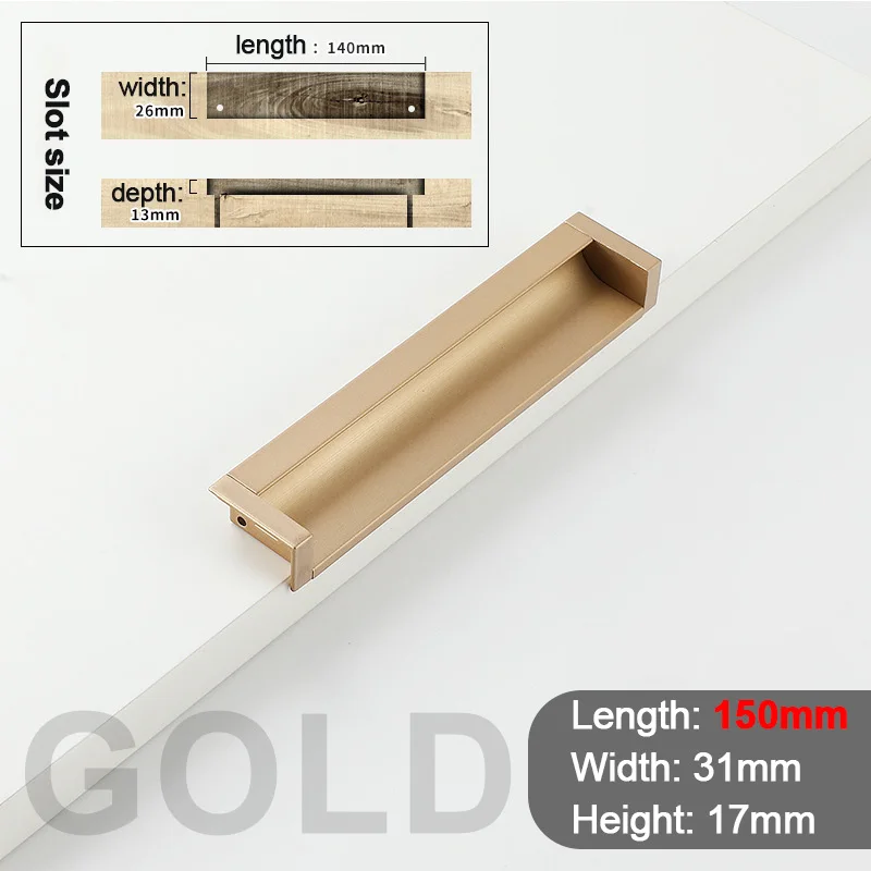 

Скрытая мебельная ручка imango C7530 металлическая 96-288 мм