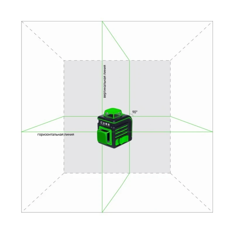 Level laser automatic Ada cube 2-360 green Professional Edition (horizontal line 360 ° vertical then | Инструменты