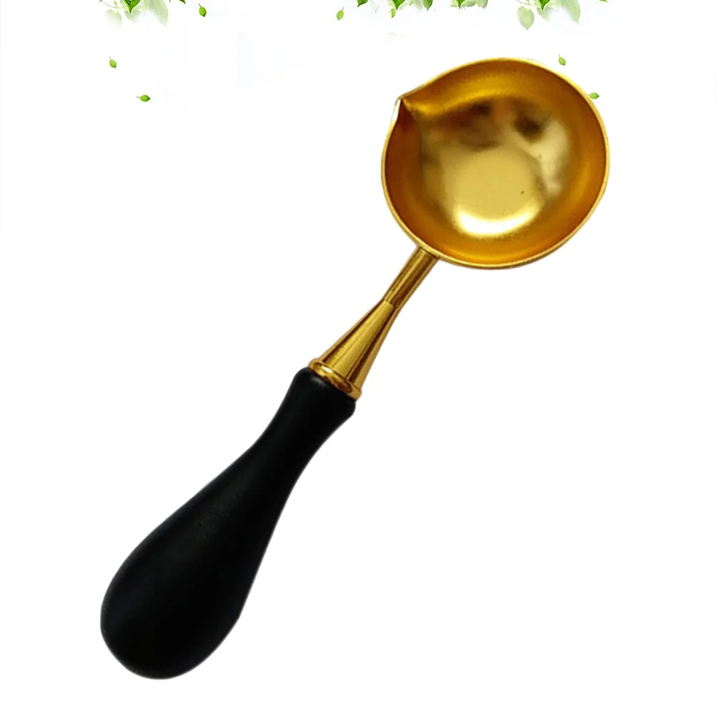 

Spoon Wax Melting Stamp Seal Sealing Specified Handle Holder Gift Envelope Supplies Brass Vintage Kit Fire