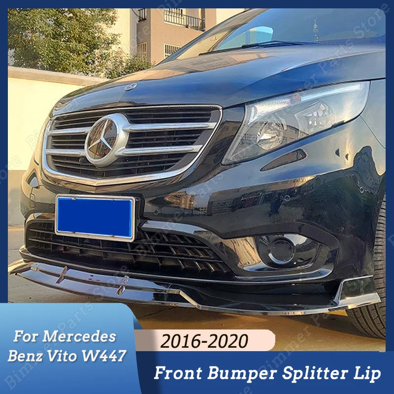 

Car Gloss Black Bumper Front Lip Splitter Spoiler Diffuser For Mercedes Benz Vito W447 2016 2017 2018 2019 2020 Body Kits Tuning