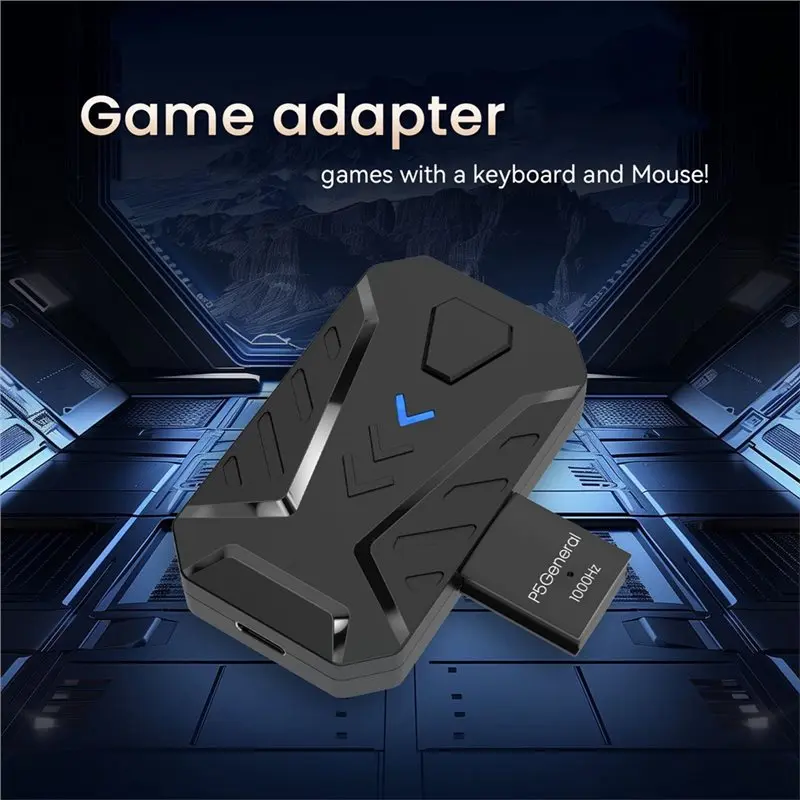 Фото Конвертер клавиатуры и мыши Gamwing для Playstation 5 P5, адаптер для мыши PS5, Type-C/USB с LED-дисплеем №2