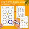 136Page Children Montessori Drawing Toy Pen Control Training Color Shape Math Match Game Set Toddler Learning Educational Toy 5