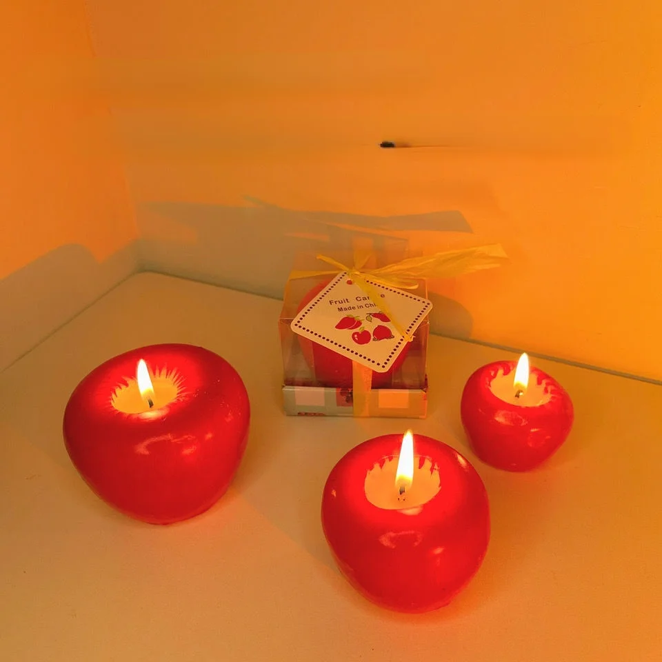1 шт. Новая Рождественская свеча акция имитация красного яблока креативная
