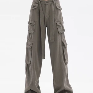 Women Cargo Pants Side Pockets Hip Hop Casual Male Female Joggers Trousers Fashion Casual Streetwear