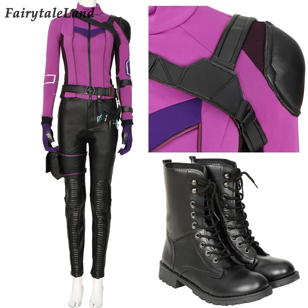 

Stage Performance Clothes Kate Bishop Cosplay Complete Outfit With Belt Halloween High Quality Costume Custom Made