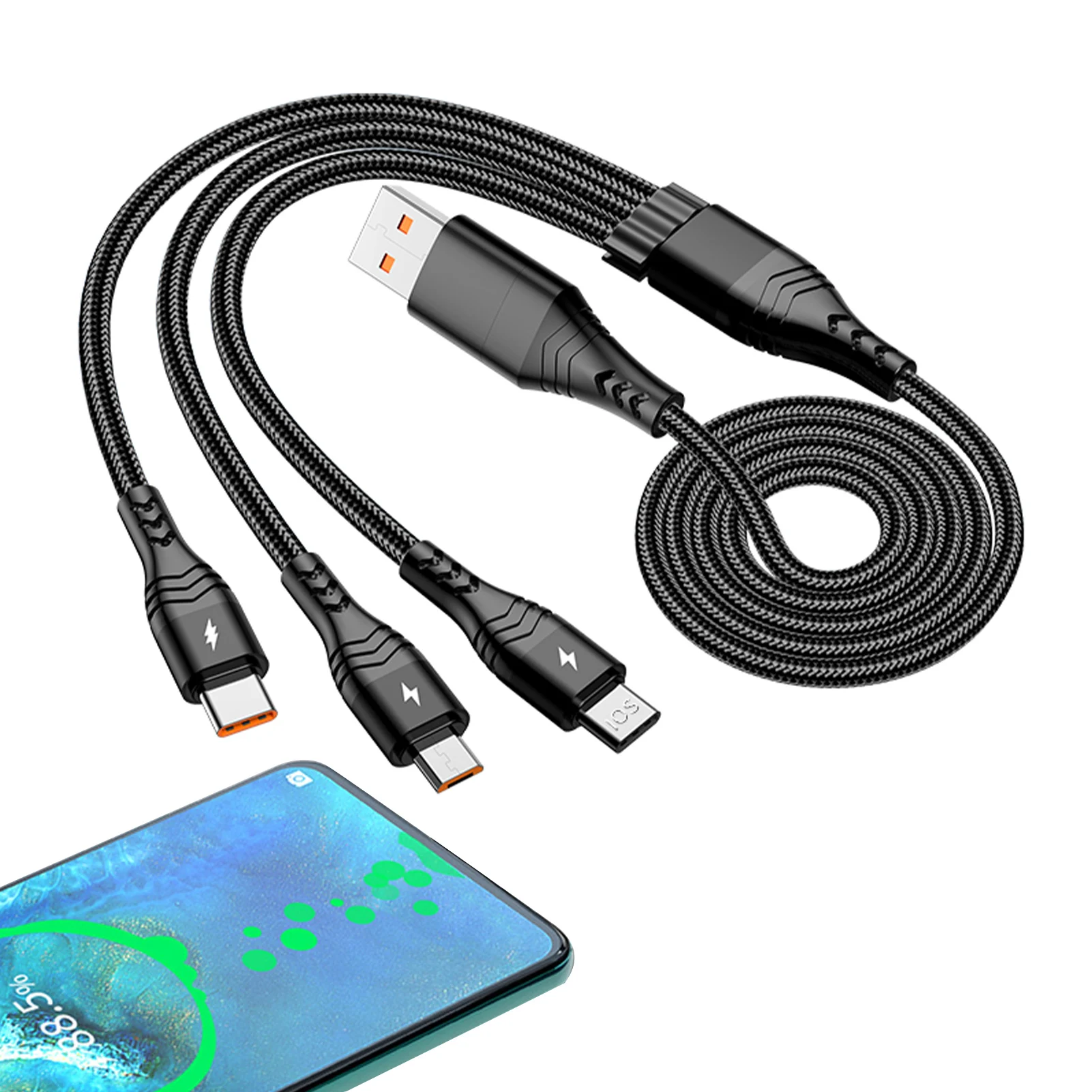 

6-In-1charging Cord Durable Type-C Fast Charging Cell Phone Two-To-Three Multi-Function Pd Fast Charging