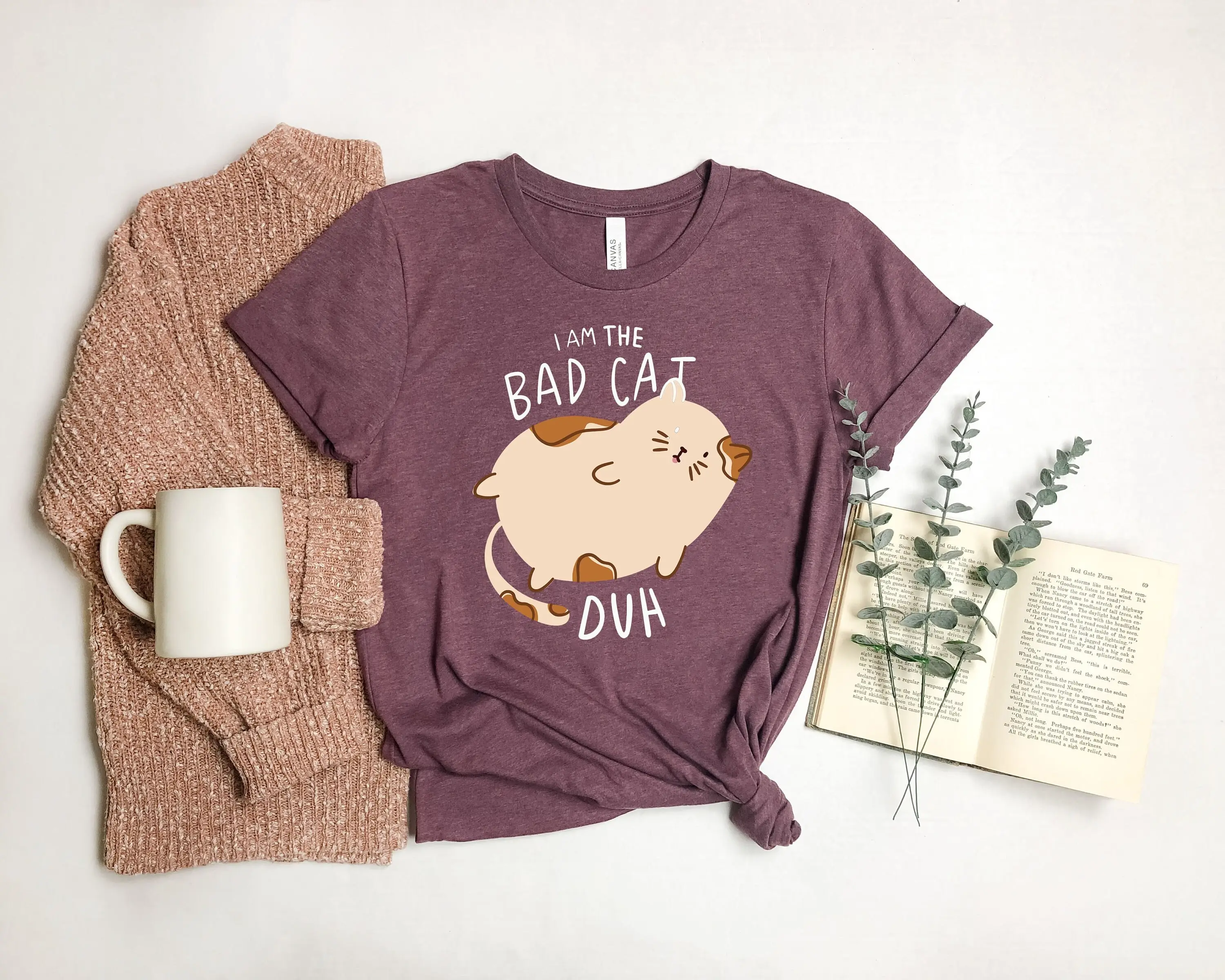 Cat T Shirt Lover Animal Funny Meow For Her